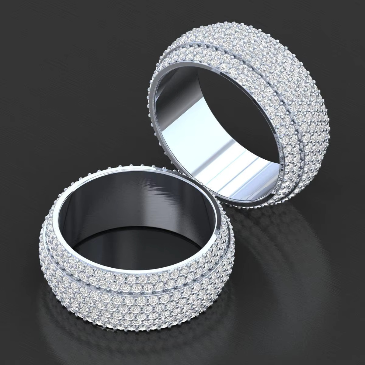 Moissanite Diamond Men Ring 925 Sterling Silver Finger Moissanite Engagement Ring