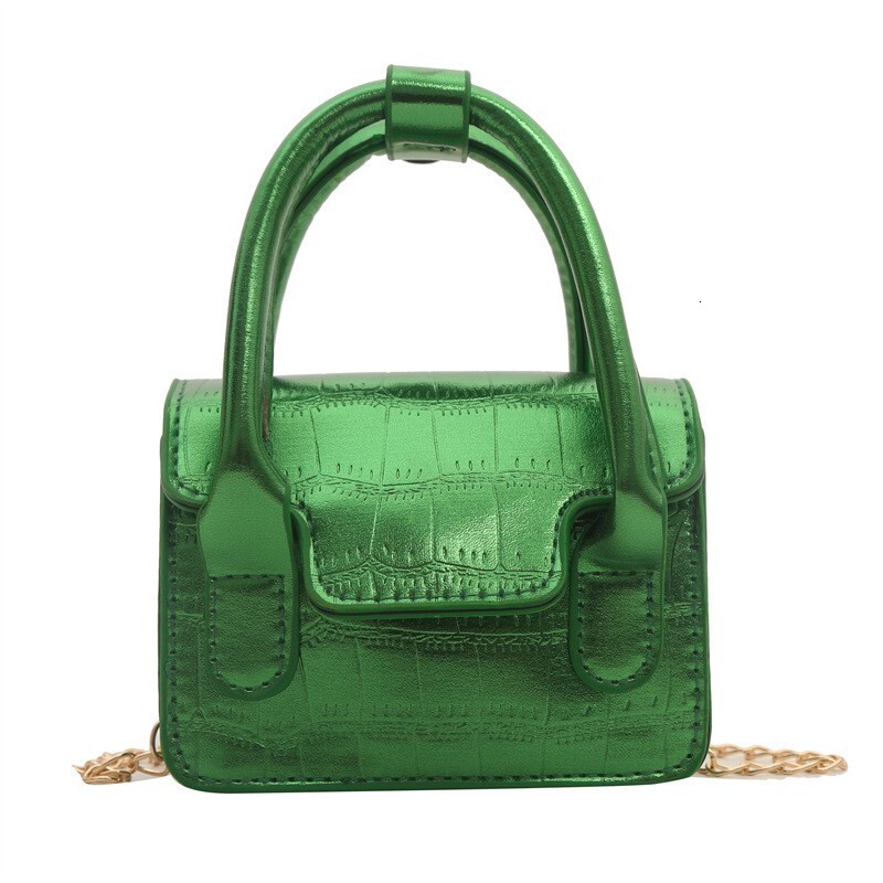 Fashion Designer Women s Hand held Light Luxury Trendy Hand held Stone Patterned Small Square Bag Mini Patent Leather Smooth Crossbody Bag Casual Wall