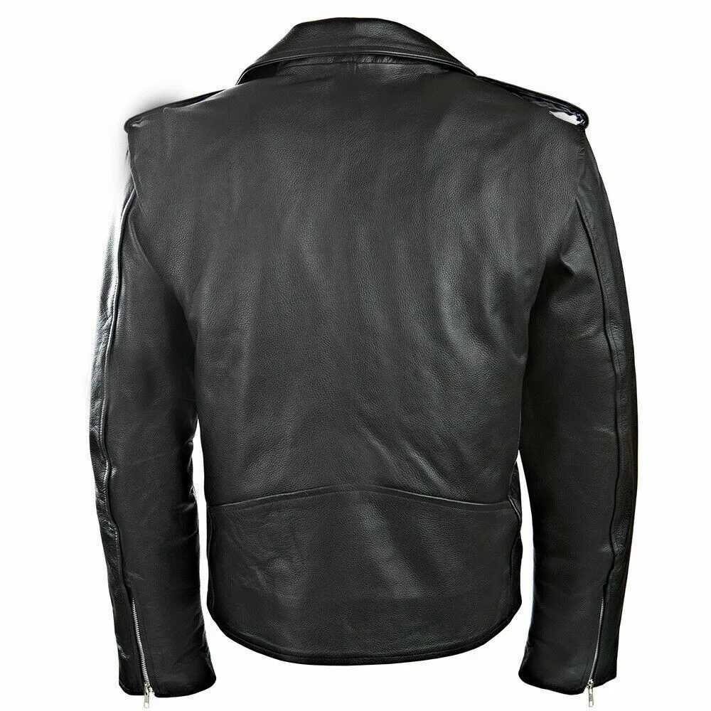 Men PU Leather Jacket Motorcycle Fashion Slim Fit Leather CoatT250311