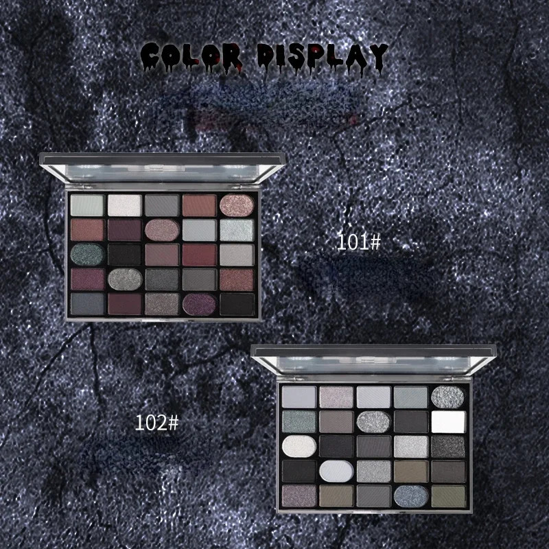 Dark Gothic Eye Shadow Palette Pearlescent Matte Fine Sparkle Strobes Punk Profound Three-dimensional Eye Shadow Makeup Cosmetic 250306