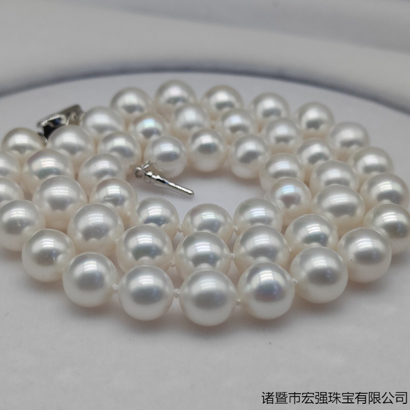 Mothers Day Gift 7-10MM Freshwater Pearl Necklace Glossy Bright Necklace S925 Silver Mother Chain Delivery Gift Box 240919