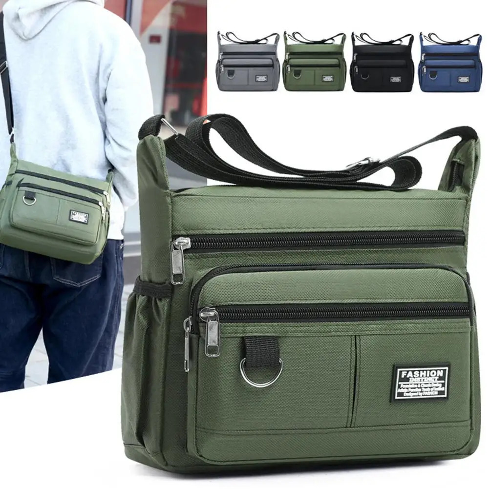 Mens Crossbody Bag Single Shoulder Bags Big Capacity MultiPockets Storage Fashion Handbag Business 250304