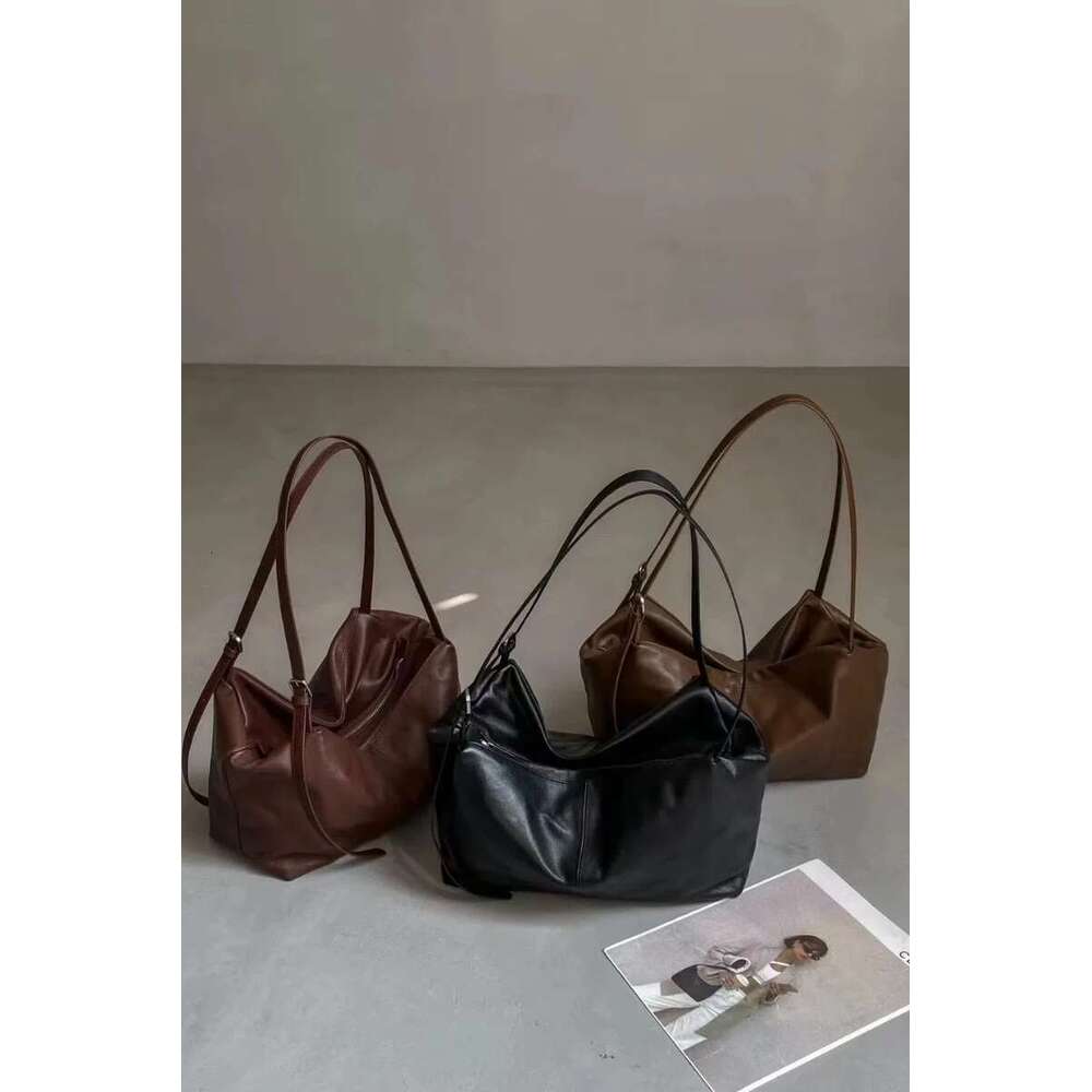 2024 New Fashionable Grain Leather High-end Tote Large Capacity Single Shoulder Armpit Casual Women's Bag