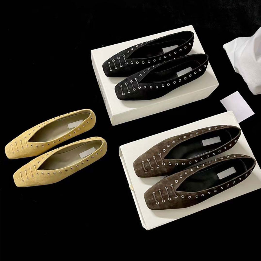 High quality Fashion trend minimalism Square toe suede Hollow out loafers Flat dress shoes slip on shoes Luxury designer shoes Vacation shoes