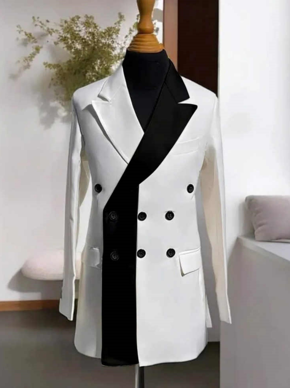 Simple Wedding Tuxedos Double Breasted Men Suit Notched Lapel 1 Piece Set Jacket Fashion Groom Business Blazers Customized