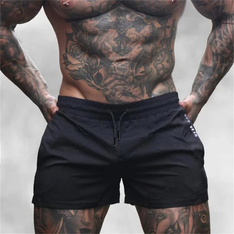 Summer Gym Fitness Mens Shorts Sweatpants Thin Fashion Men Marathon Running Sports Breathable Training Pants 250312