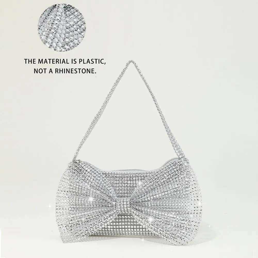 2025 New Shiny Round Mini Handbag Fashion Designer Women s Handbag Bow Decoration Banquet Party Wallet Lipstick Storage Bag Casual Crossbody Bag