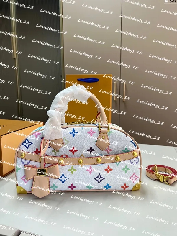 high Quality designer bag shoulder leather takashi murakami handbag baguette canvas women colorful fashion composite lady beach clutch tote woman bag purse wallet