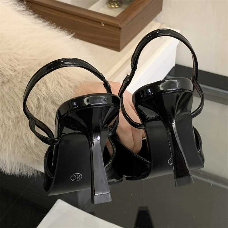 Equal Spring Designer Narrow Band Strap Pumps Wen Sexy Splicing Pointed Toe Thin Low H Banquet Me Shoes Zapatos Mujer Y250317