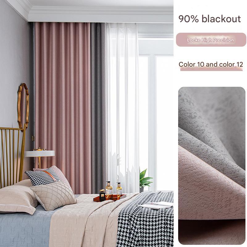 C348 Herringbone chenille curtains water lotus cotton cheese cashmere finished curtains wholesale Curtain