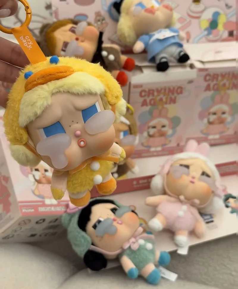 Cry Baby Vinyl Face Plush Blind Box Crying Again Series Doll Toy Mystery Bag Animal Bag Pendant Keychains Doll Presents X250312