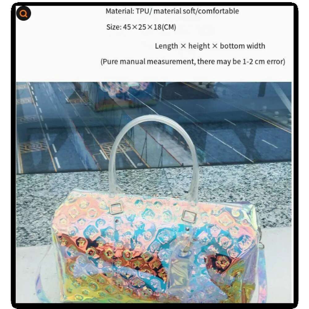 offtheshelf sports fiess transparent emed onboard duffle portable color laser travel bag large capacity
