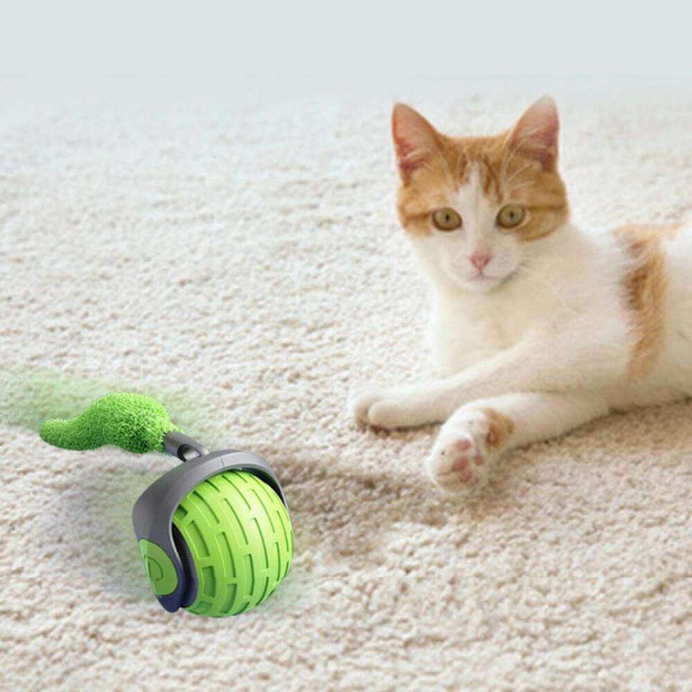 DHpet Speedy Tail 2.0 Interactive Cat Toy: Automatic Moving Smart Ball with Replacement Tail - Ideal for Indoor Cats, Safe & Engaging