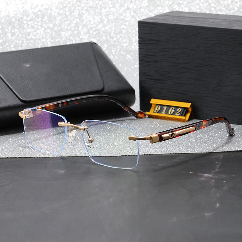 New stylish rimless cut diamond color-changing anti-blue light anti-fatigue men and women models