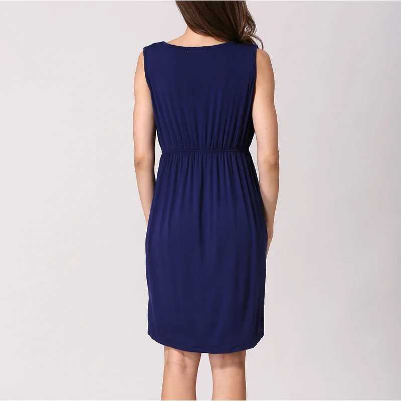 Summer Maternity Clothes Breastfeeding Dress Sleeveless Maternity Dresses For Pregnant Women Lactation Vest Nursing SkirtT250311