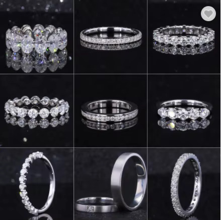 Factory Wholesale Handmade Wedding Band Classic Design Jewelry 18K Gold Lab Grown Diamond Jewelry Women Real Moissanite Ring