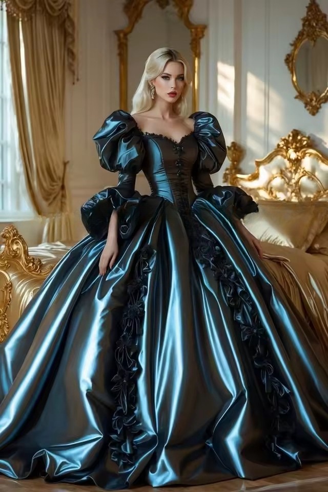 Blue Off The Shoulder Evening Gowns For Black Girls Beaded Long Prom Dress Mermaid Birthday Party Dresses Ball Gown Customized