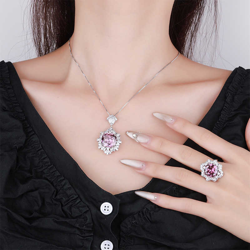 2024 New Zhuangsheng Simulation Birds Nest Colorful Crystal Fashion Pendant Set 14 * 14-12 * 12 W250312