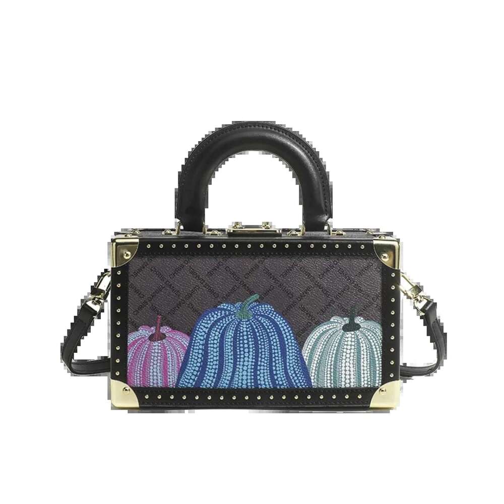 Genuine Leather Women Handbags Evening Top Handle Satchel Crossbody Bag Small Hard Purse Pumpkin Box Bags