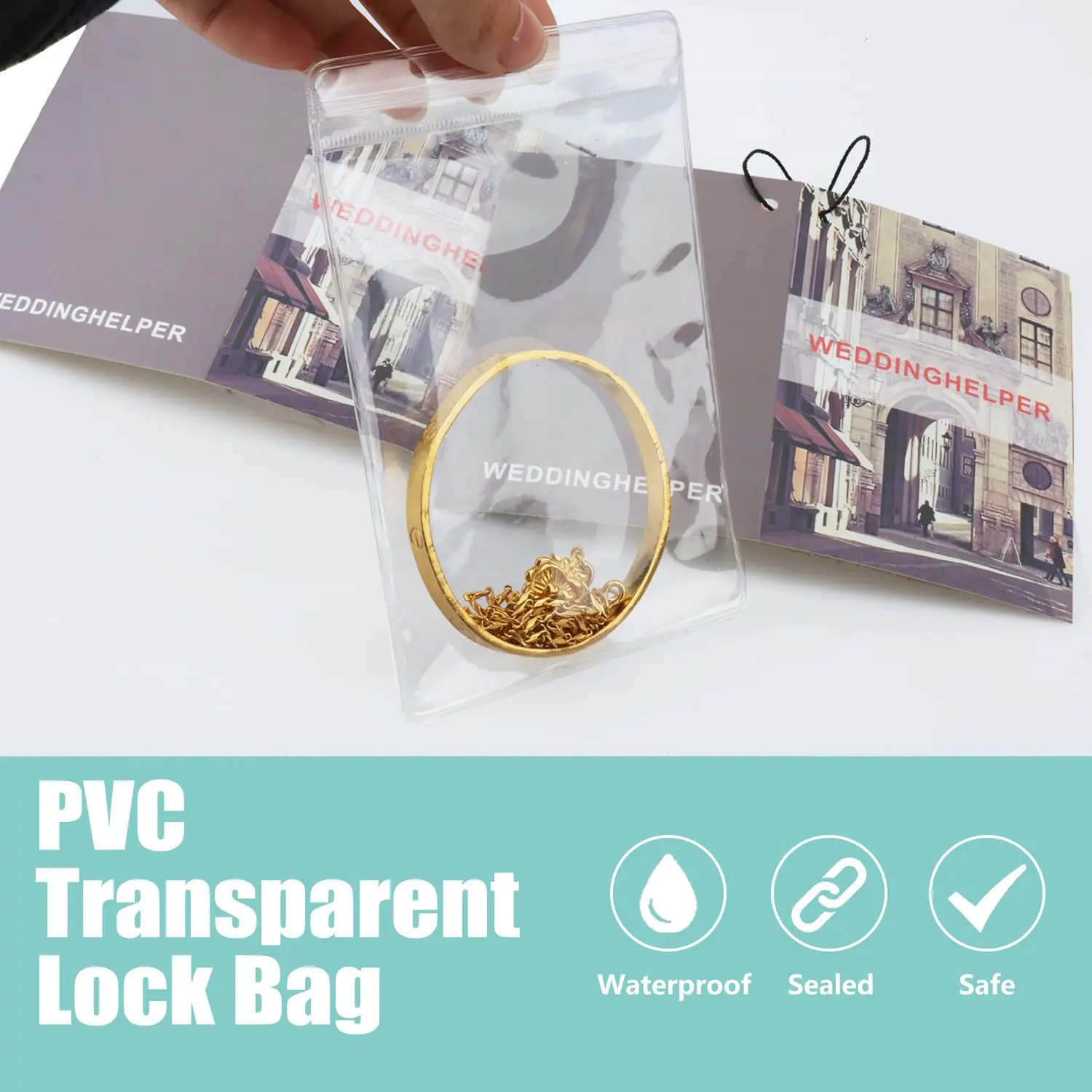 Jewelry Small Self-Sealing Plastic Zip Clear Bags PVC Clear Storage Bag for Storing Bracelets Rings Earrings Organizer 100PCS 250305