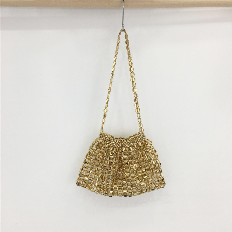 This Season s New Fashion Designer BG Shiny Handmade Bead Woven Melon Seed Bag 2025 Popular Women s Hand held Armpit Bag Crossbody Bag