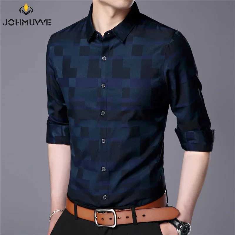 Mens casual business long sleeved shirt formal office mens T-shirt W250312
