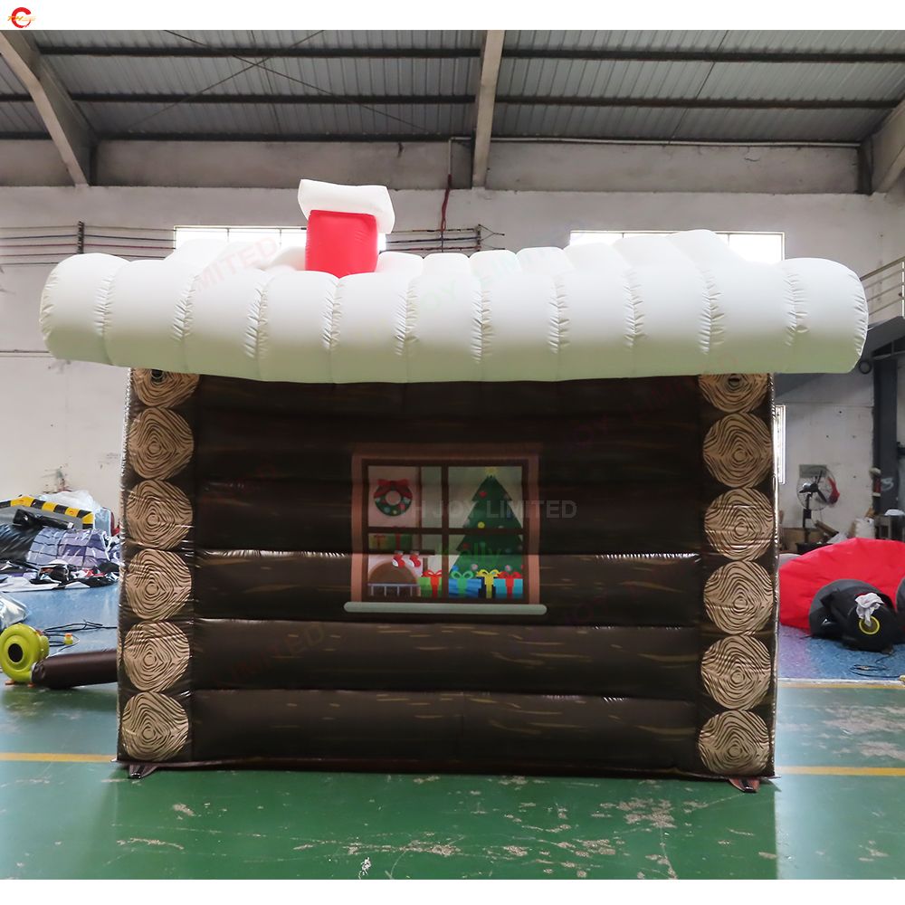 6mLx5mWx4mH (20x16.5x13.2ft) with blower Free Door Ship Outdoor Activities large Xmas decorations inflatable Santa grotto Christmas