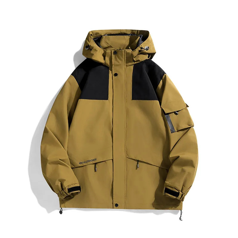 Outdoor Casual Raincoat Hooded Mountain Windbreaker Men Women Rain Jacket Sport Hiking Outerwear Lightweight Waterproof Coat 250312