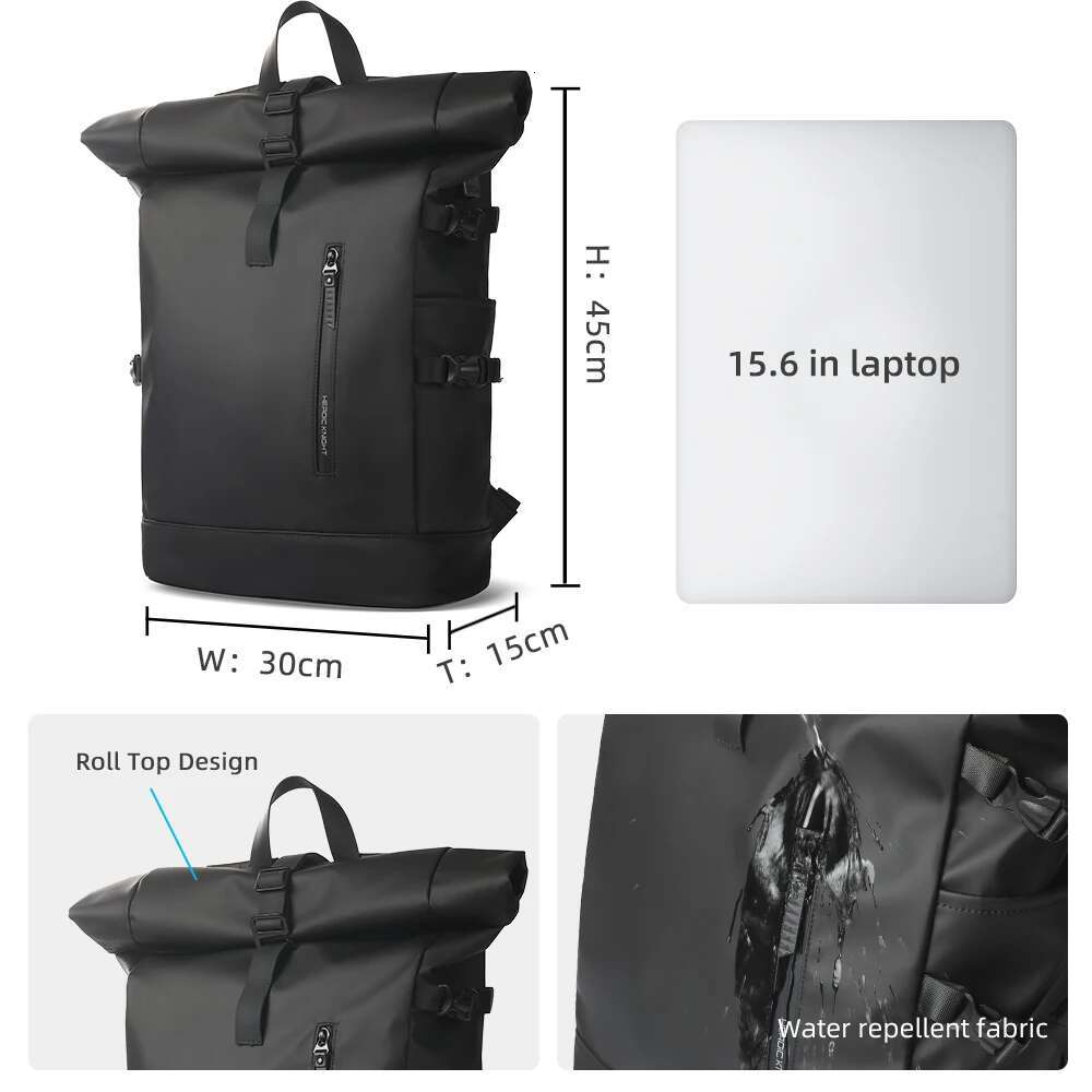 HK Expandable Travel Backpack Men Large Capacity Waterproof 15.6 Laptop Hiking Rucksack Cycg Daypack Bag With USB Port