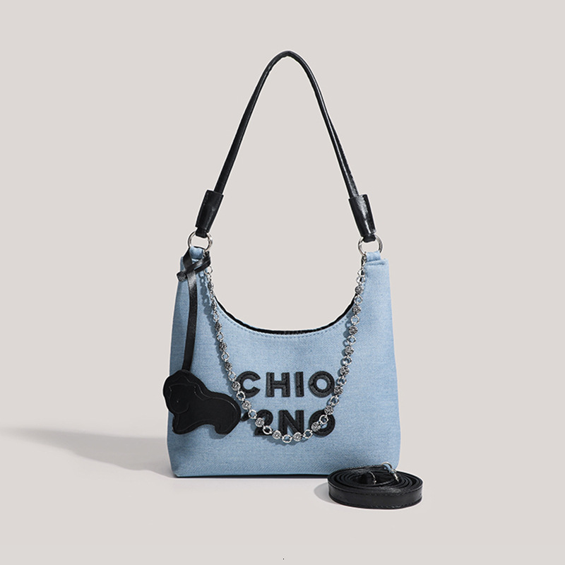 Cowboy Letter Armpit Saddle Bag Women s Designer Fashion Mini Handbag Hot Girl Trend Chain Crossbody Bag Casual Mini Wallet Makeup Bag 2025 New Item