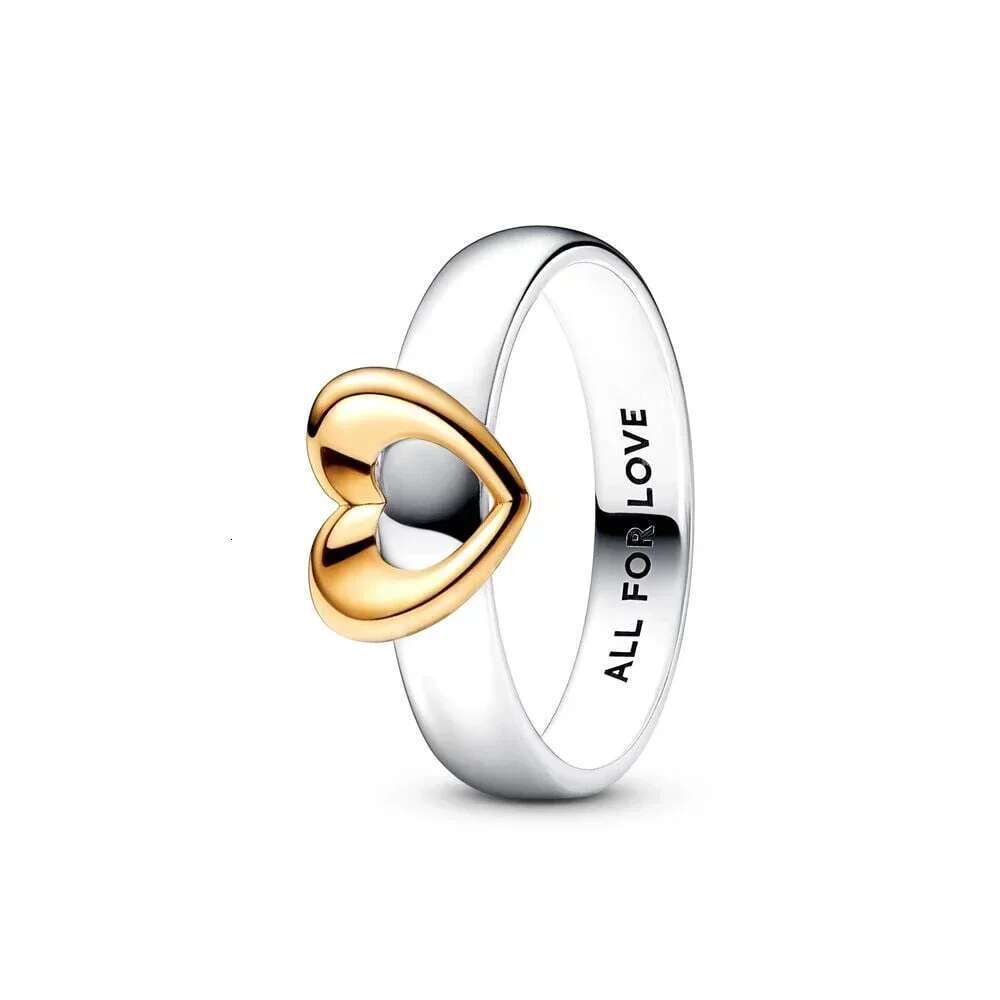 New High Quality 925 Sterling Silver Pretty Radiant Heart Pave Signet Ring Sparking Wave Me Pave Red Dual Ring DIY Gift