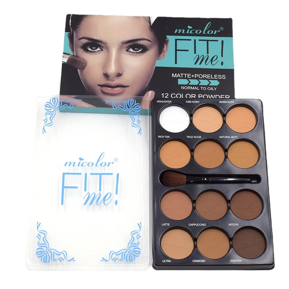 Coffee Color Contour Palette Makeup 12 Colors Long-Lasting Matte Eyeshadow Face Highlighters Make Up Con Powder Cosmetics 250306