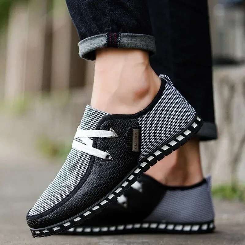 New Men's Casual Trend Male Comfortable Leather Loafers 2024British Style Business Work Shoes Driving Footwear Big Size 47