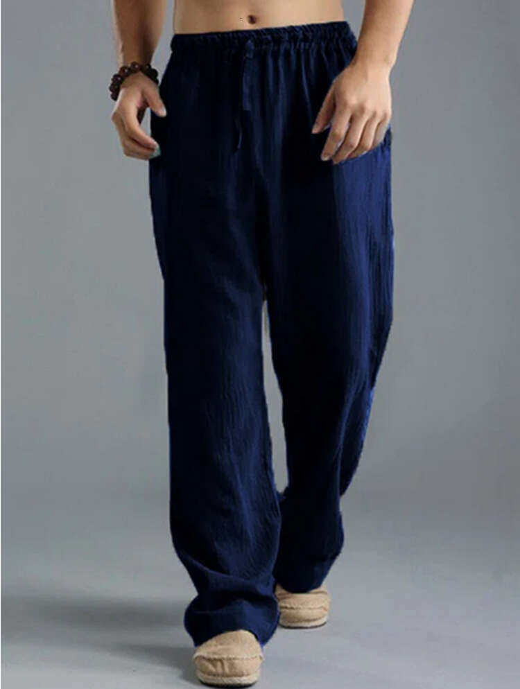 European and American plus size loose en breathable sports pants men's 2025 new casual versatile fashion clothing