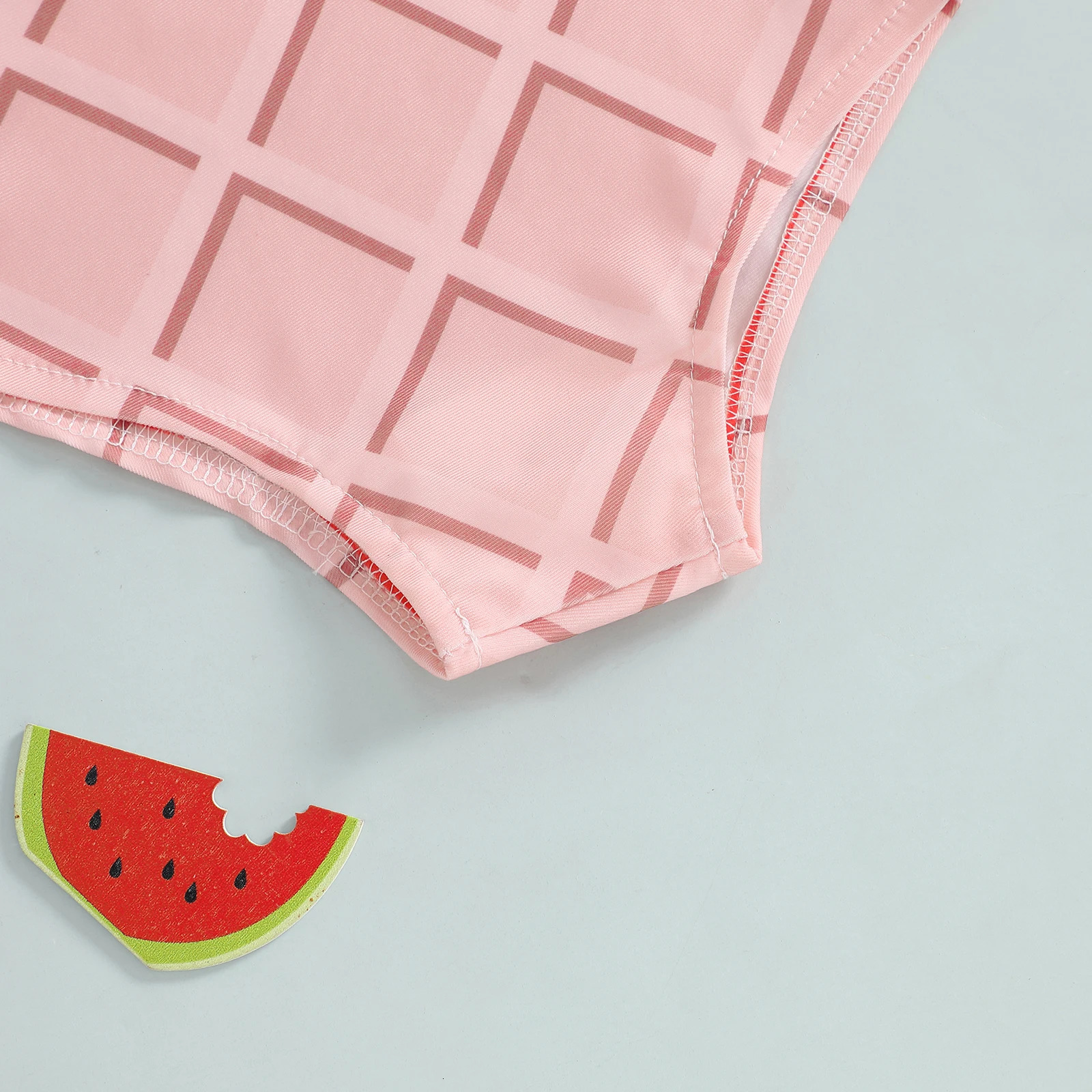 Infant Baby Girls Bikini Ice Cream Print Swimsuit Toddler Cotton Elastic Sleeveless Swimwear Children Summer Beach Swimming Suit 250311