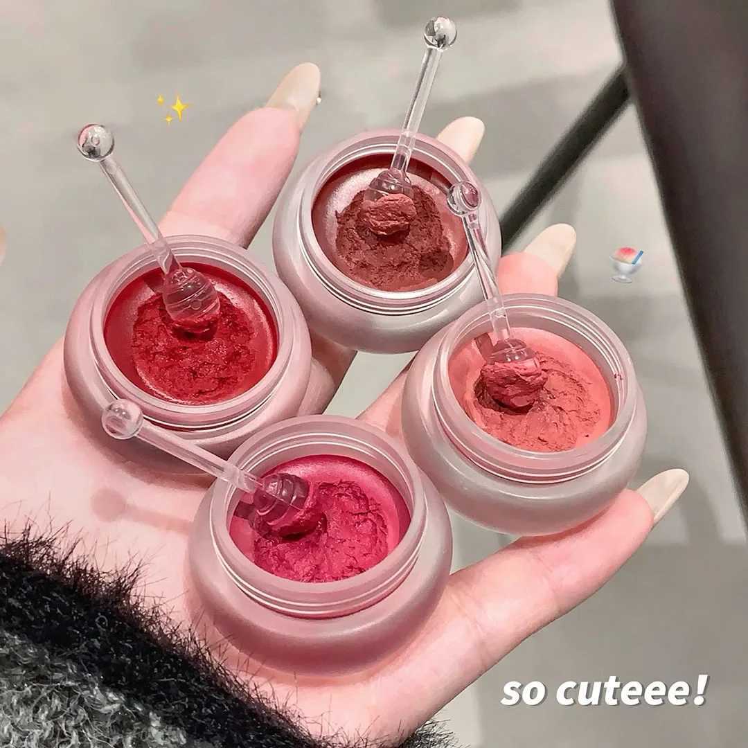 Canned Lip Mud Mist Lipstick Moisturizing Velvet Matte Mousse Solid Lip Gloss Cheek Blush Cream Tint Lips Makeup Korean Cosmetic W250312