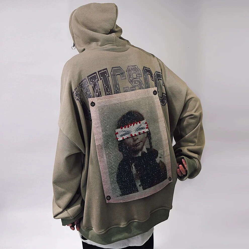 Y2K hip-hop printed hoodie, personalized, niche, high-end, loose high street men's and women's hoodie
