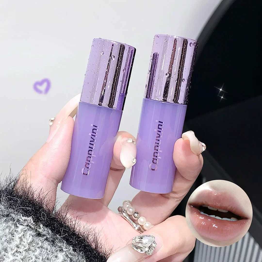 6-color Smoky Punk Dark Purple Brown Lip Color Long lasting Moisturizing Red Waterlight lipstick Colored Mirror Gloss lipstick Makeup W250312