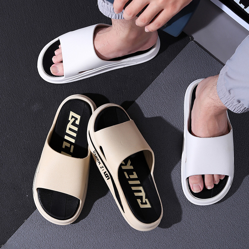Men home slippers free Shipping Designer soft khaki on thick soles women men slippers Green black Khaki white blue white black sales.