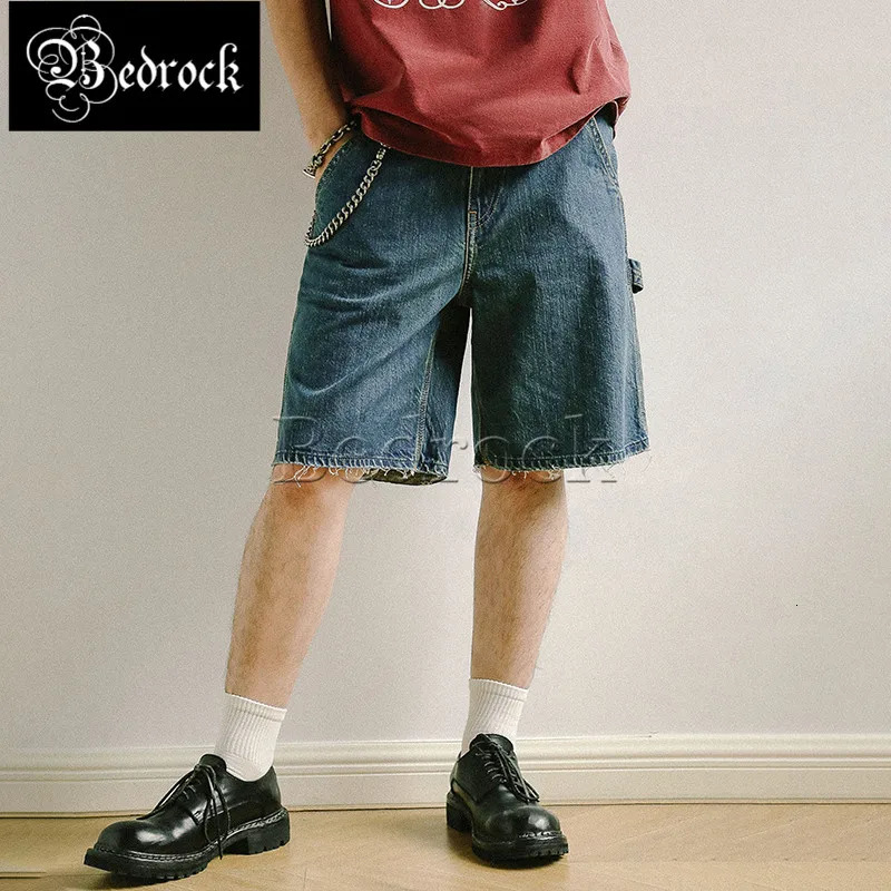 MBBCAR 11oz Distressed Retro Woodcutter Jack B01 Full Set Blue Laundry Sales Denim Jeans Short Line Shorts 590 250312