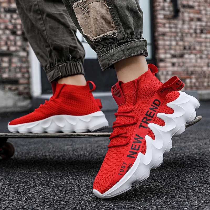 Unisex summer casual sports shoes short chubby breathable mens outdoor running shoes womens thick soled non slip Zapatillas new colorXJ250312