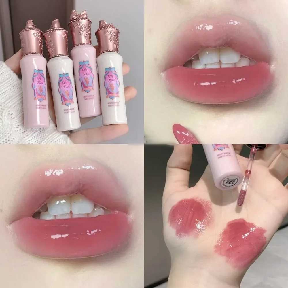 Midsummer Moisture Into Film Lip Gloss Mirror Lip Glaze Water Light Non-stick Cup Highly Pigmented Red Liquid Lipstick MakeupXJ250312