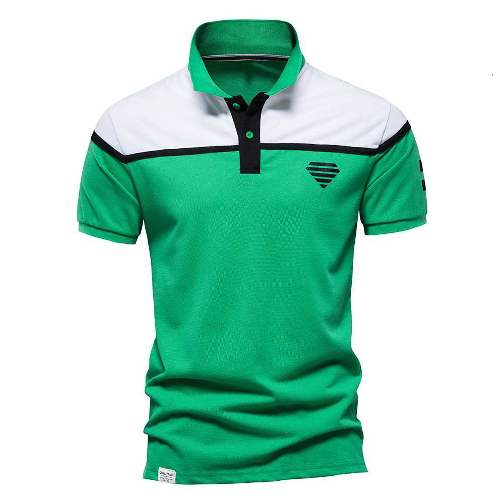 Men's T-shirt 2025 New Year Summer Splicing Printed Cotton Short Sleeve Polo tracksuit