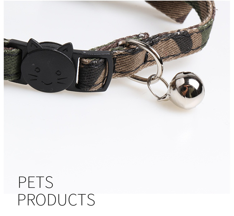 Fashion Cat Collars with Bow and Bell,Camouflage Pattern Series Cat Collars,Breakaway Adjustable Cat Bow Tie Collars,Cute Bell Tie Suitable for Kitten