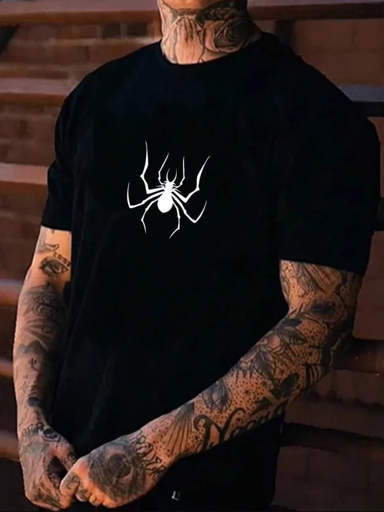 Summer Daily Casual Mens Shortsleeved Top Outdoor Sports Tshirt Street Fashion 3D Letter Print 250312