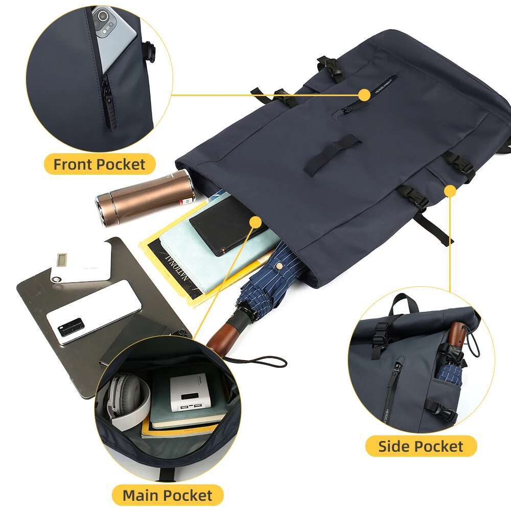 HK Large 15.6 Inch Laptop Men Anti-Theft Travel For Business University Bicycle School Backpack With USB Port