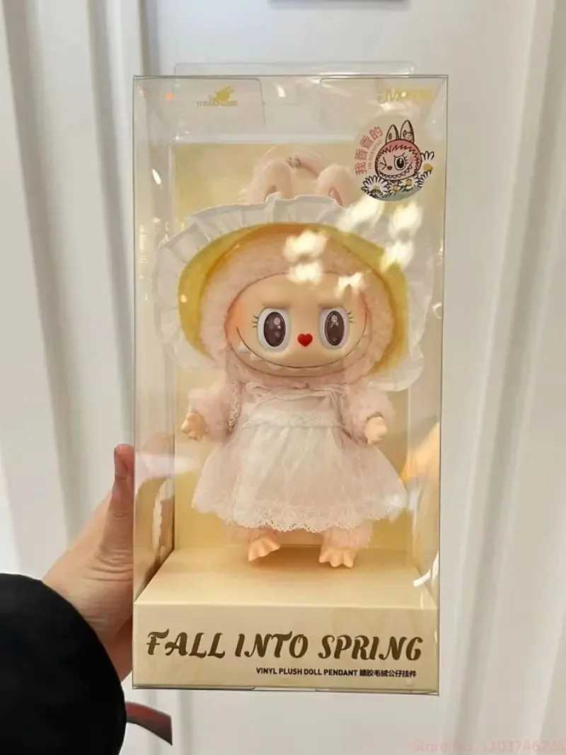 Hot Sale 1 1 pink Labubu Monsters Mokoko series Spring Flower Sweetheart limited edition vinyl doll Kawaii decorative gift X250312