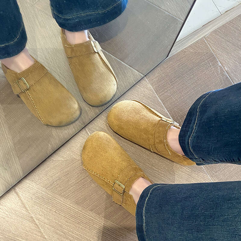 Soft soled Boken for women 2025 new spring style one foot bean shoes fashionable and versatile British style women's shoes