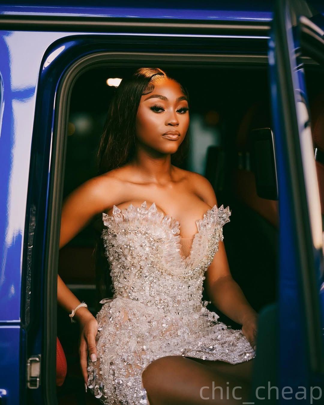 Champagne Mermaid Prom Dresses 2025 Illusion Sequined Rhinestones Evening Formal Party Second Birthday Engagement Gowns Plus Size Dress For Special Oc