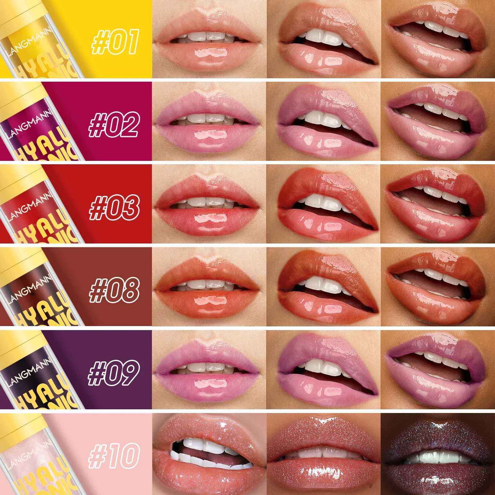 Langmanni 6Colors Hyaluronic acid lipstick gloss moisturizing lipstick gloss lipstick W250312